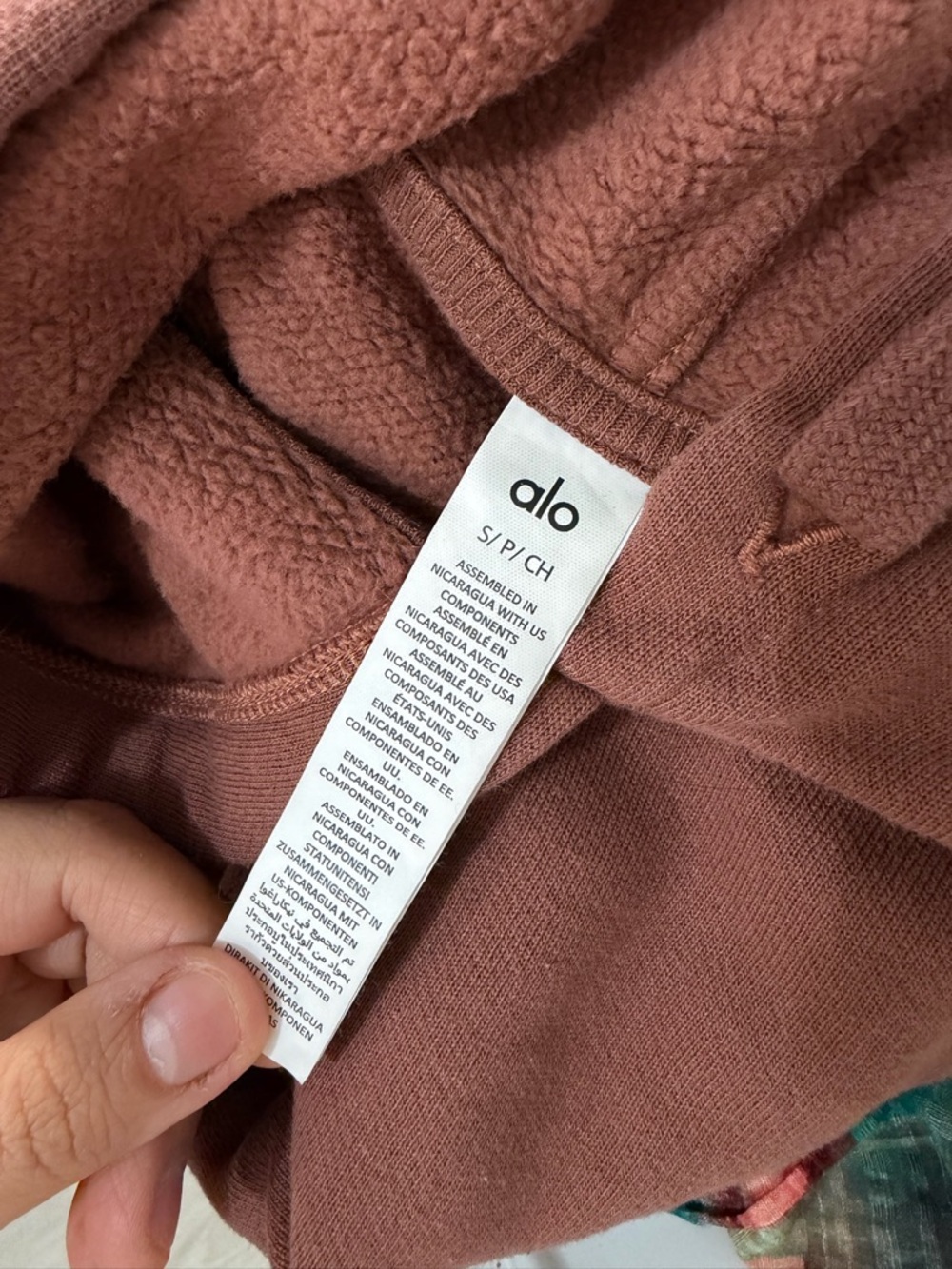 ALO Yoga accolade Hoodie in chestnut sz S #V1 - Picture 4 of 4